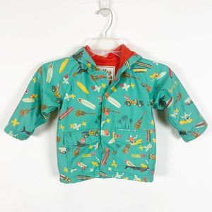 Hatley Multicolored Hang Loose Rain Jacket Size 1